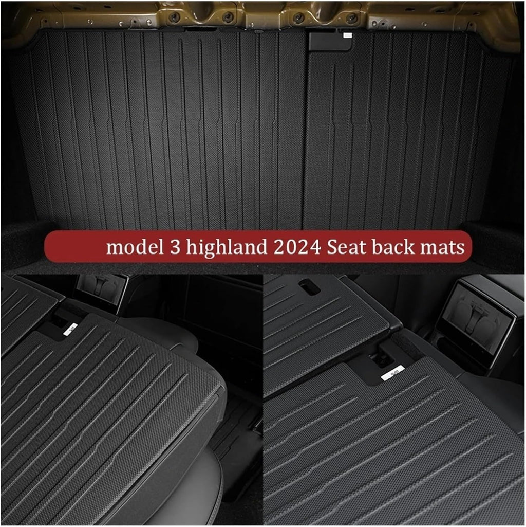 Compatible with Model 3 2024 Highland Cargo Liner Floor Mats Anti-Slip Pads Waterproof Trunk Mat Compatible with Tesla Model 3 2024 Highland Accessories(3 3Pcs Floor Mat XPE)