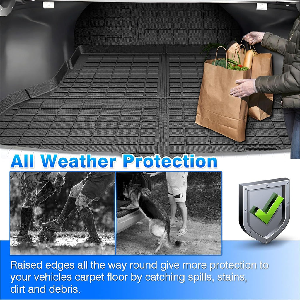 K4 Floor Mats - Car Mats for Kia K4 5 Seats 2025 2026, All Weather Floor Mats and Cargo Liner for K4 Accessories, Heavy Duty Rubber Mats, Car Accessories