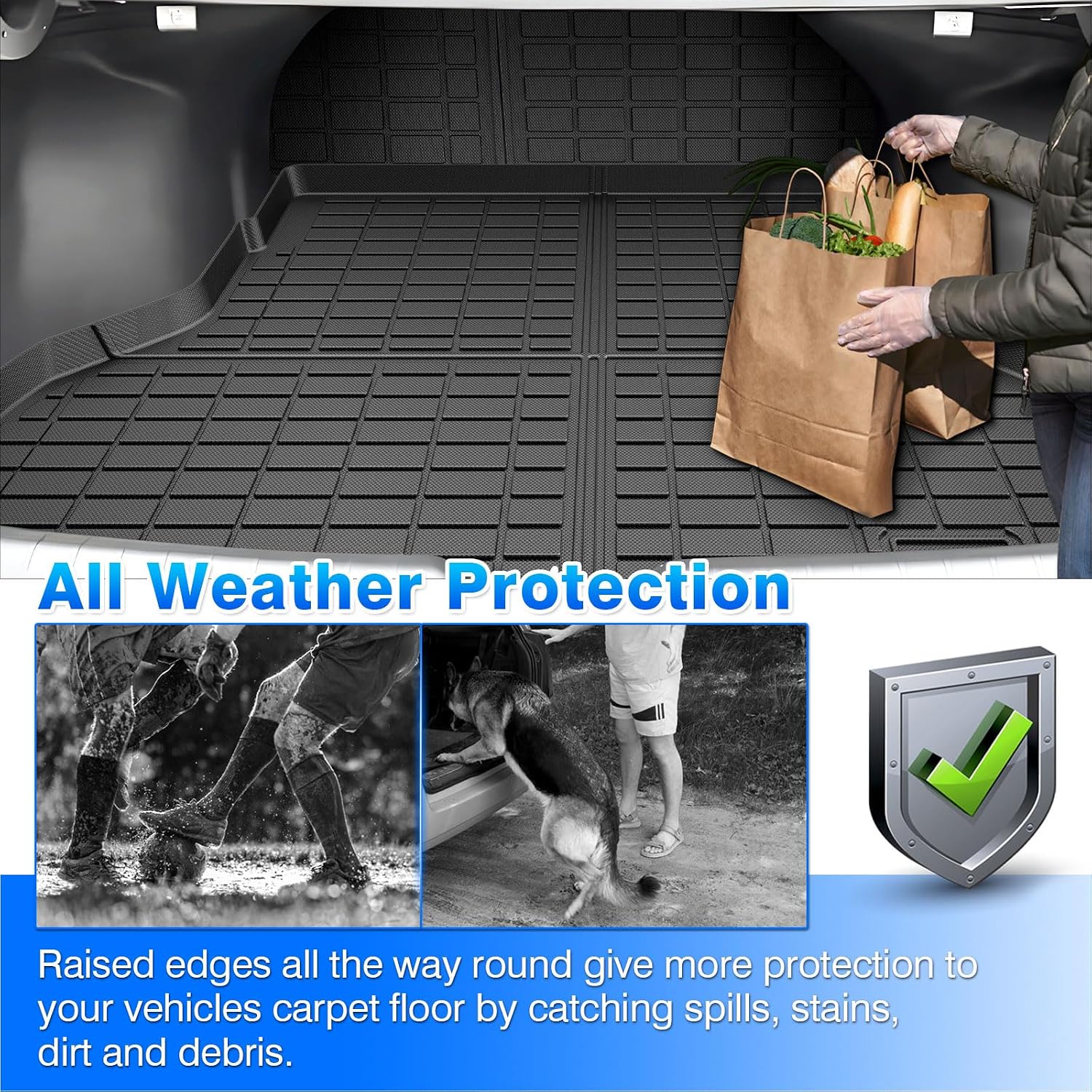 K4 Floor Mats - Car Mats for Kia K4 5 Seats 2025 2026, All Weather Floor Mats and Cargo Liner for K4 Accessories, Heavy Duty Rubber Mats, Car Accessories