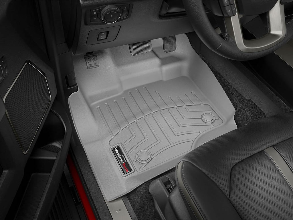 WeatherTech Custom Fit FloorLiners for Chevrolet Silverado 1500 LTD, Sierra 1500 Limited, Sierra 2500HD / 3500HD - 1st Row (OTH) & 2nd Row (4414911V-4414365V), Black