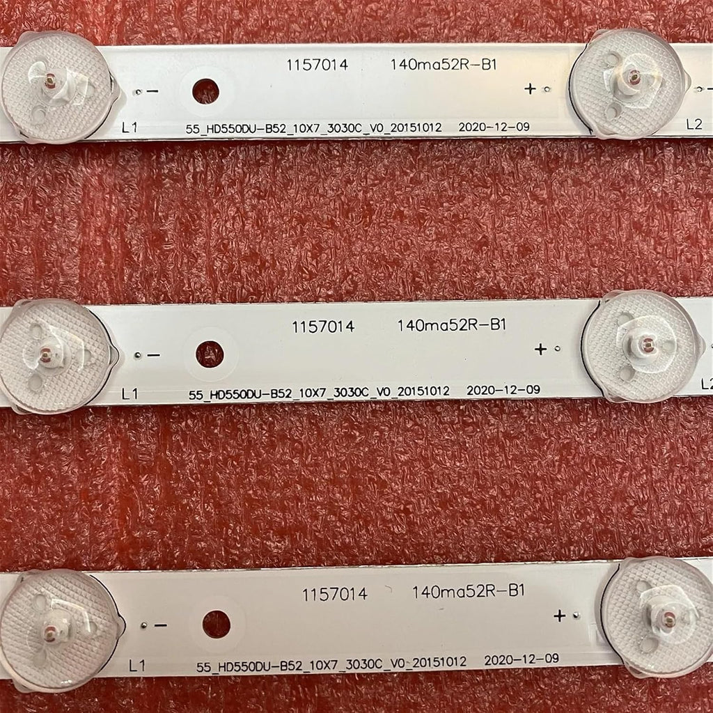 10 PCS/Set 7LED LED Backlight Strip Compatible with TV_55_HD550DU-B52_10X7 H55M3000 H55M3300 55H8C HD550DU-B52S1 (Color : 50pcs for 5 TV)