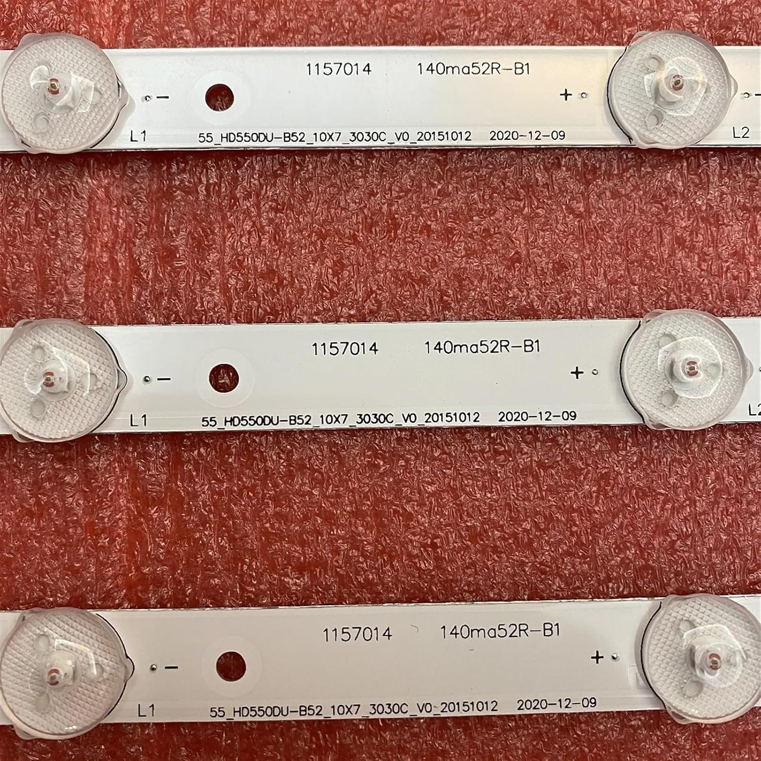10 PCS/Set 7LED LED Backlight Strip Compatible with TV_55_HD550DU-B52_10X7 H55M3000 H55M3300 55H8C HD550DU-B52S1 (Color : 50pcs for 5 TV)
