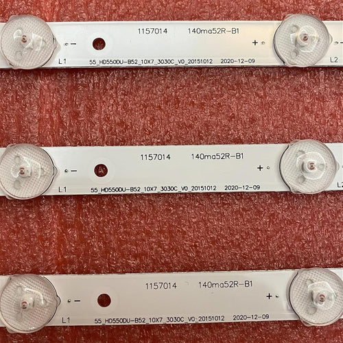 10 PCS/Set 7LED LED Backlight Strip Compatible with TV_55_HD550DU-B52_10X7 H55M3000 H55M3300 55H8C HD550DU-B52S1 (Color : 50pcs for 5 TV)