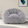 Bean Bag Chair for Adults, Soft Faux Fur Giant Beanbag Chairs, Oversized Cozy Bean Bag Couch Large Reading Chair, Comfy Bean Bag Sofa for Living Room, Bedroom & Dorm, Gray