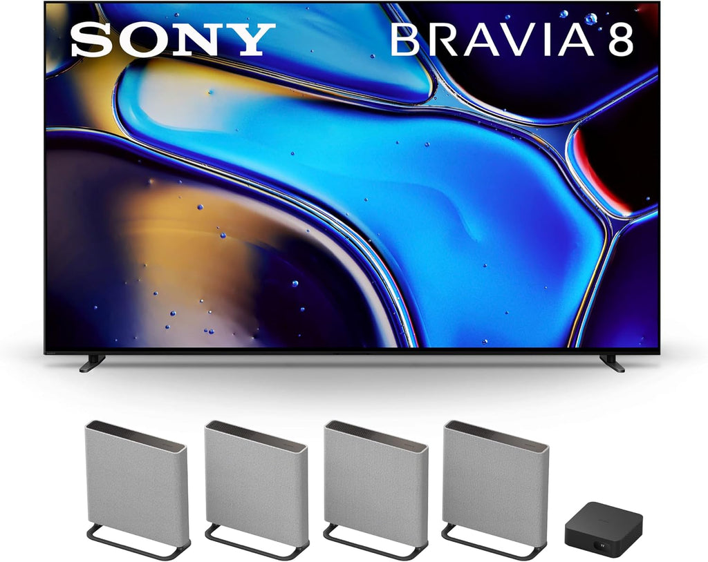 Sony 55 Inch OLED 4K Ultra HD TV BRAVIA 8 Smart Google TV with Dolby Vision HDR and Exclusive Features for PlayStation®5 (K-55XR80), 2024 Model BRAVIA Theater Quad