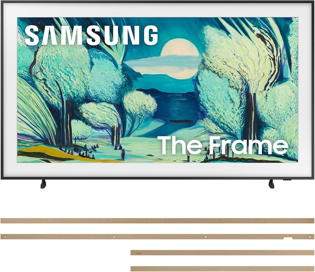 Samsung QN55LS03FAFXZA 55 Inch The Frame QLED 4K Art Mode Vision AI Smart TV with a VG-SCFA55TKB Customizable Bezel - Modern Teak (2025)