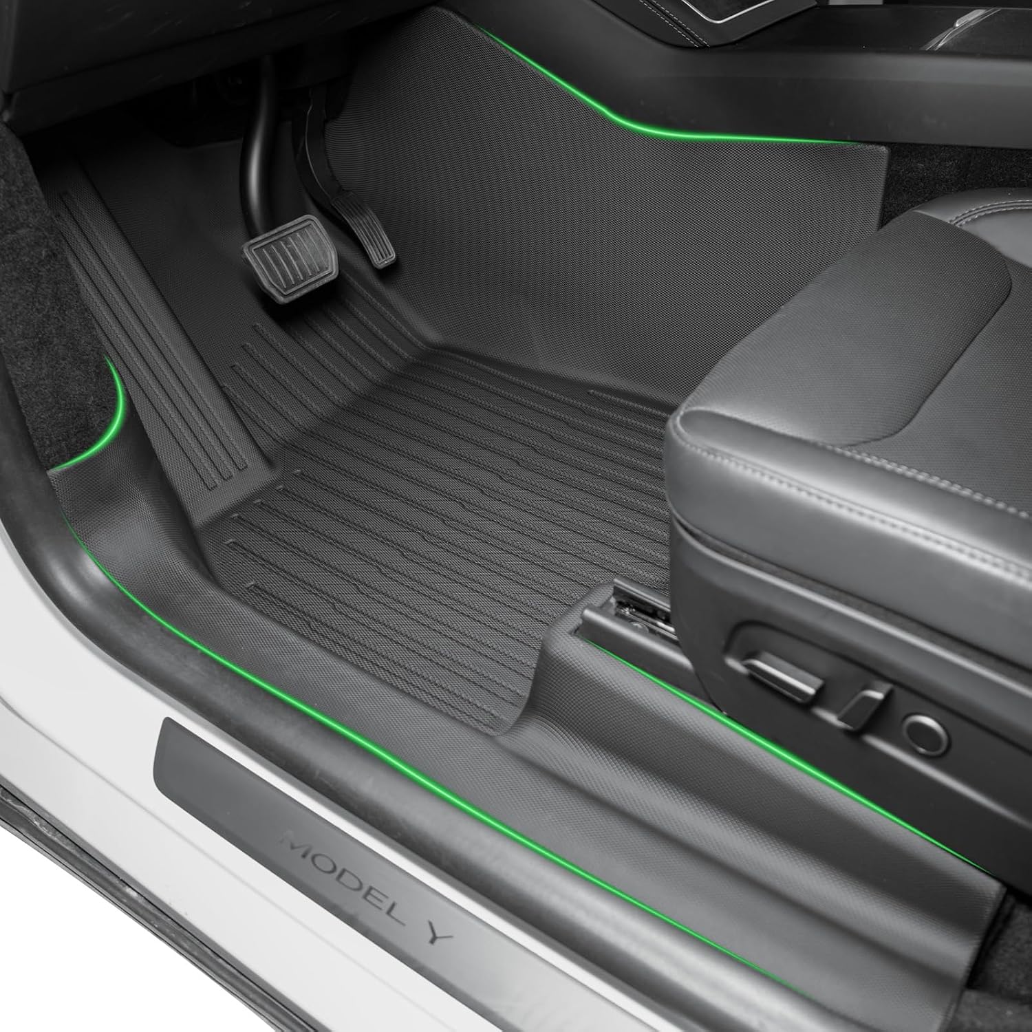 SUPER LINER 9-Piece Floor Mats Compatible with 2025-2026 Tesla Model Y Juniper - TPE Floor Liner& Accessories, CabinProtect™ Pro Kit Full-Cabin Protection System (Only fit Premium&Performance)