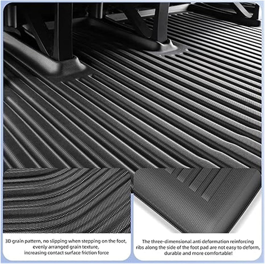 Compatible for Tesla Model X 2024 5/6/7 Seat TPE 3D Car Floor Mats Cargo Liner Trunk Pad Waterproof Protective Left Rudder(5seats Trunk)