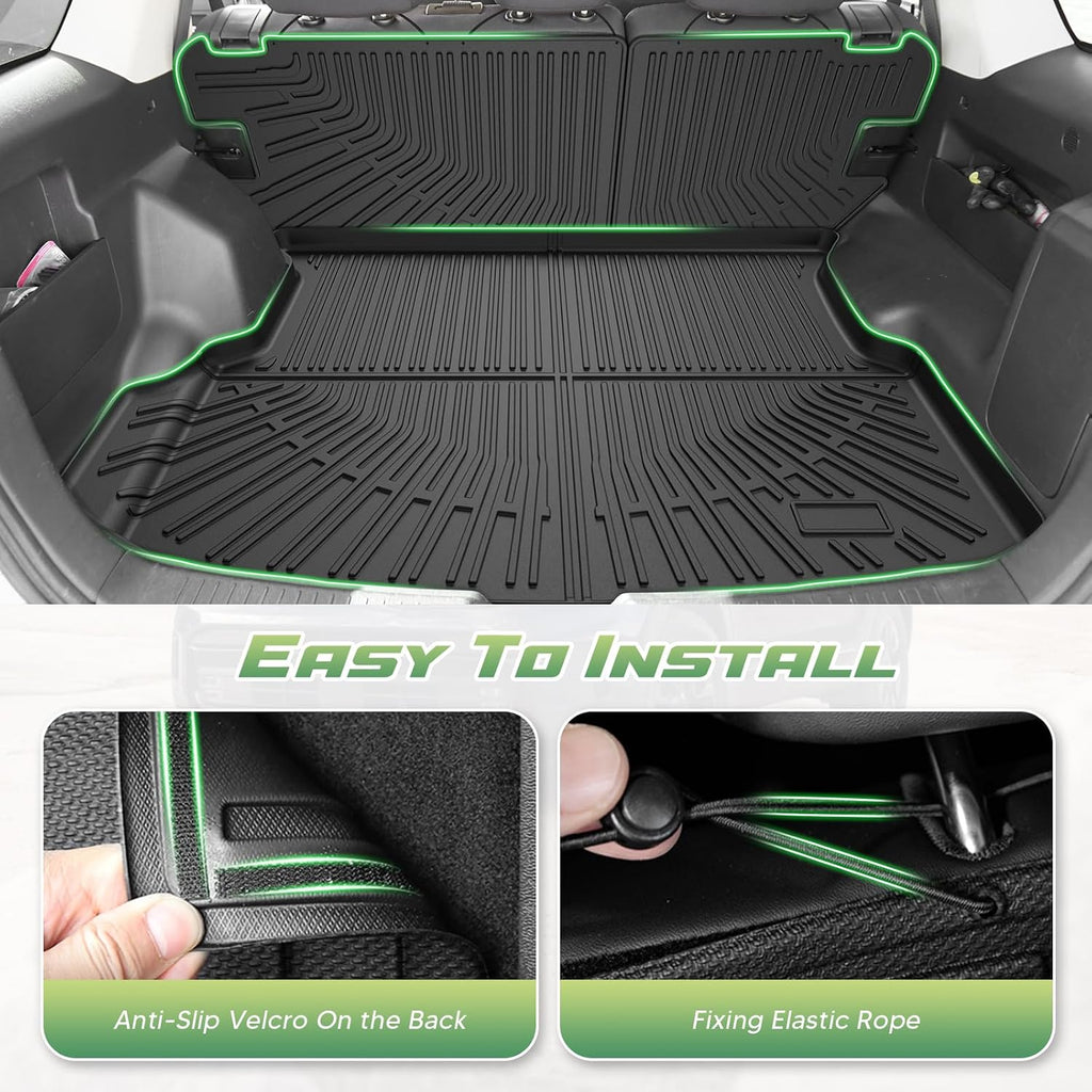 Escape Floor Mats - Car Mats for Ford Escape 2009-2012, Mazda Tribute & 2009-2011 Mercury Mariner, All Weather Floor Mats and Cargo Liner for Escape Accessories, Heavy Duty Rubber Mats