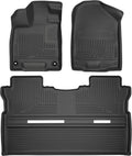 Husky Liners Weatherbeater Floor Mats | Fits 2017-2026 Honda Ridgeline | Front & 2nd Row, 3-pc Black - 93811