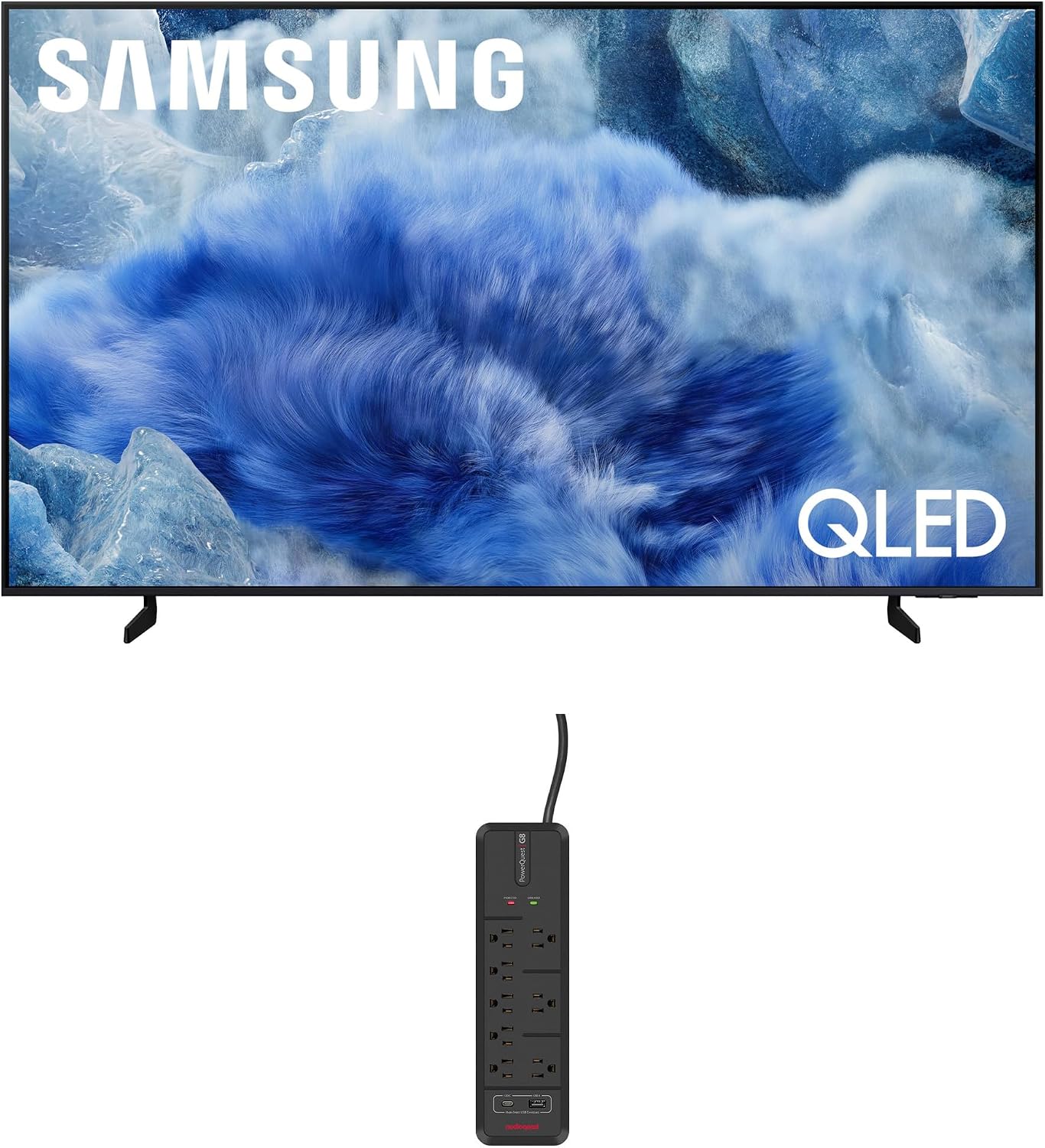 Samsung QN50Q8FAAFXZA 50 Inch Class QLED Q8F 4K Vision AI Smart TV with an AudioQuest G8 8-Outlet USB-A/USB-C AC Power Surge Protector (2025)