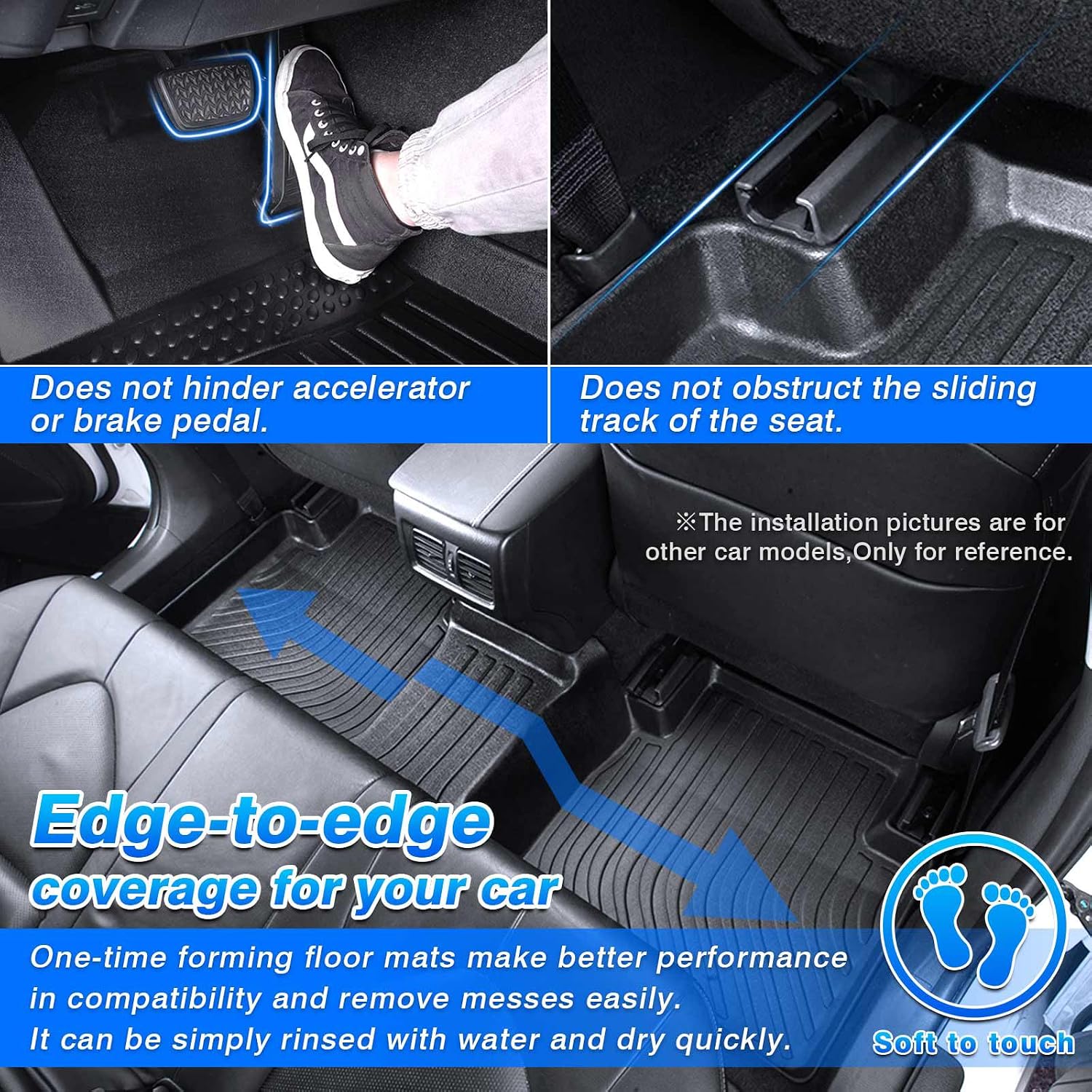 Cartist Floor Mats for Nissan Kicks 2018-2024, All Weather Cargo Liner for Nissan Kicks Accessories, Heavy Duty Car Mats, Car Accessories