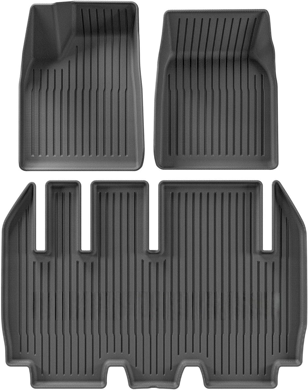 for Tesla Model X 2024 5/6/7 Seat TPE 3D Car Floor Mats Cargo Liner Trunk Pad Waterproof Protective Left Rudder(5seats 3PCS)