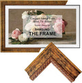 Patina Gold Walnut 55' TV frame - Compatible ONLY with Samsung The Frame TV and Pro TVs (Fits 2021-2026 models, model codes: 55LS03A/B/C/D/FA/HE/HW)