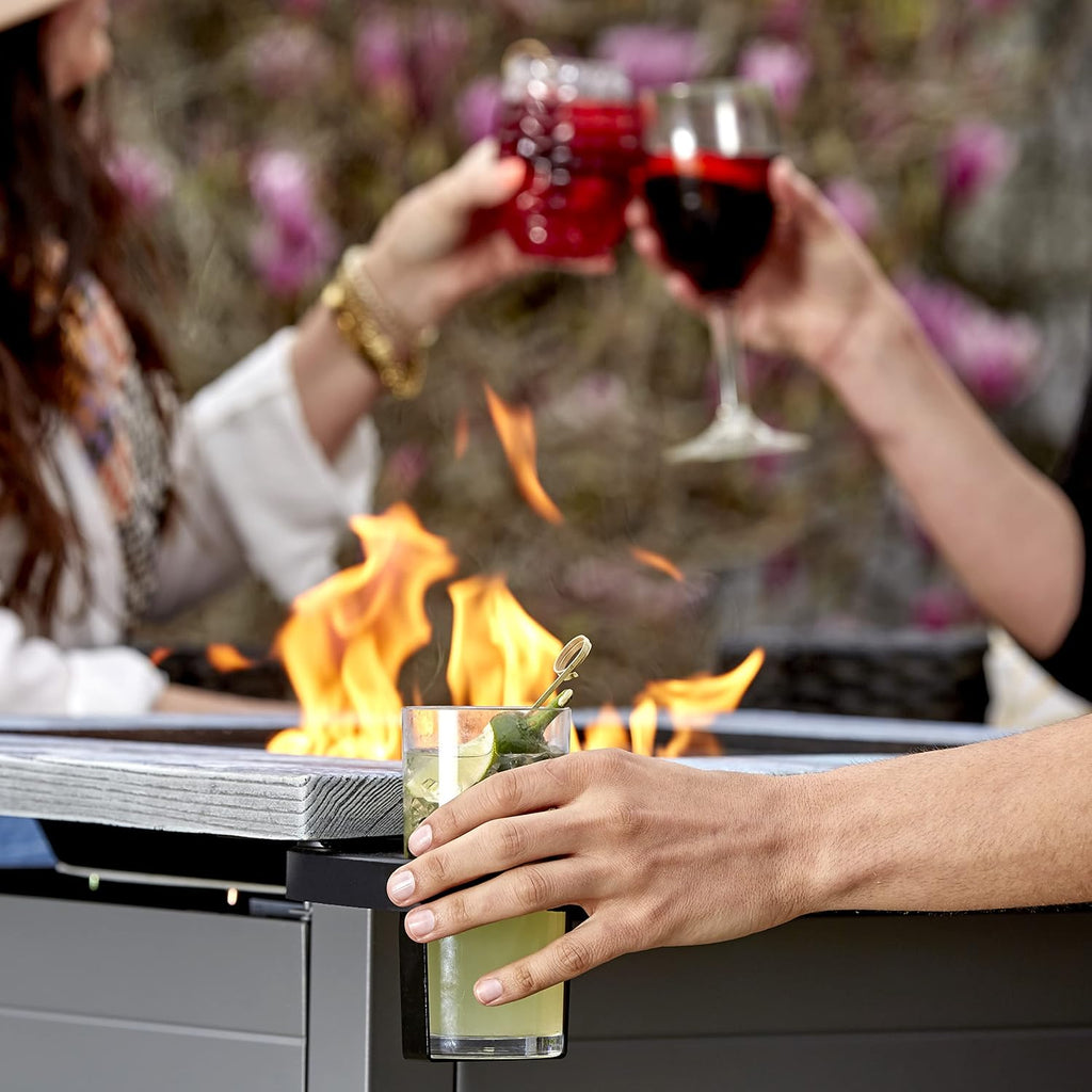Relax Gray 30' Square Gas Fire Table