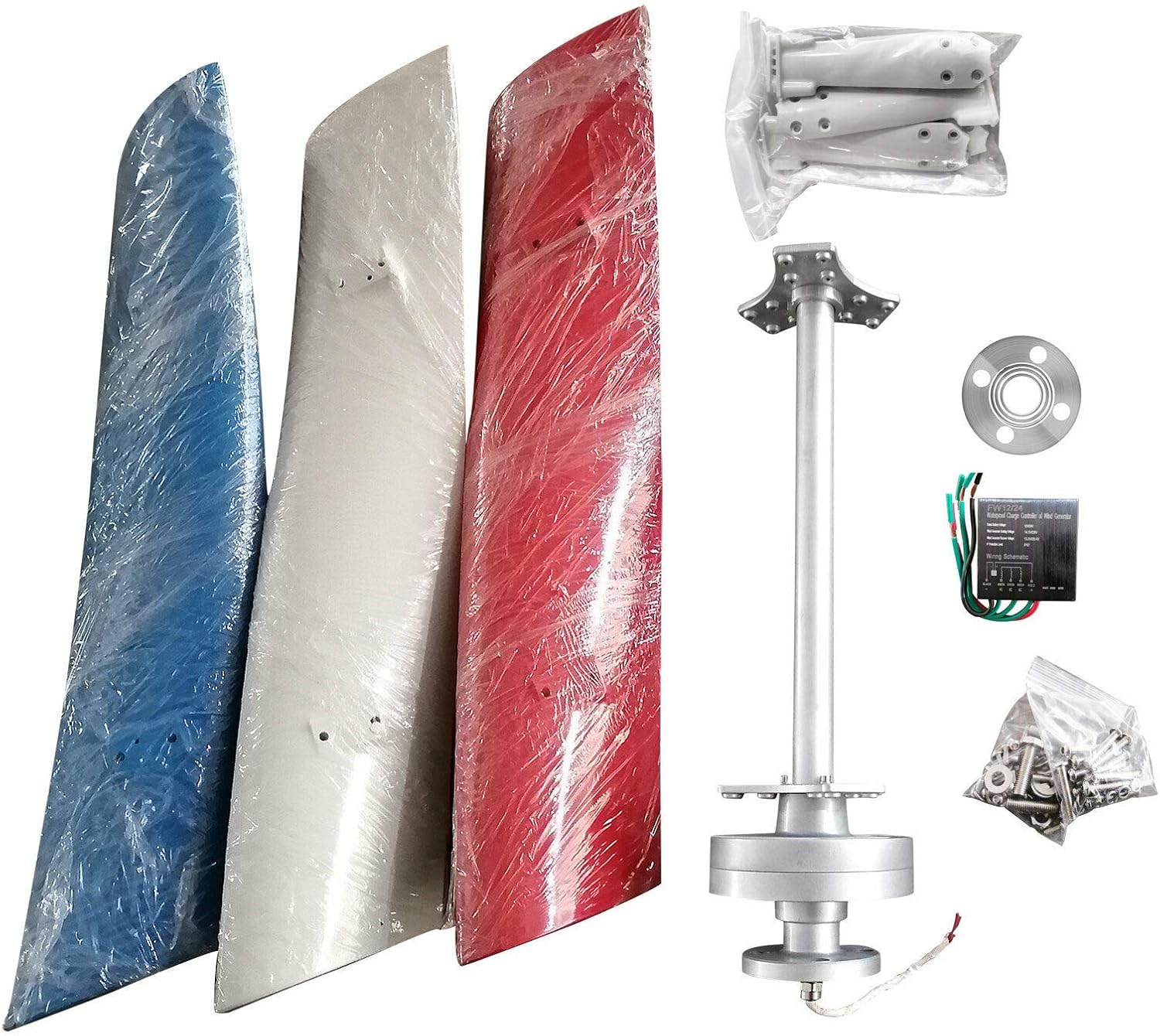Wind Power Generator Wind Turbine Generator Kit Vertical 400W 12V 3 Blades with Controller Kit