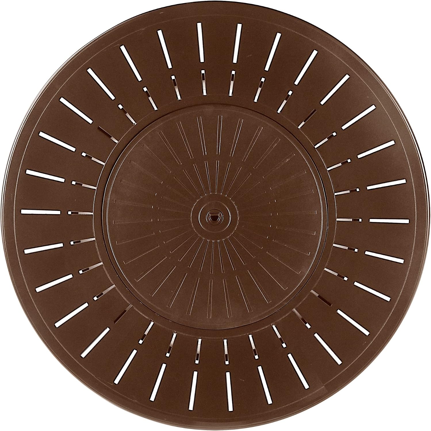 Oakland Living Round 44 in. x 44 in. Aluminum Propane Fire Pit Table with Glass Beads, Two Covers, Lid, 57,000 BTUs in Brown Finish