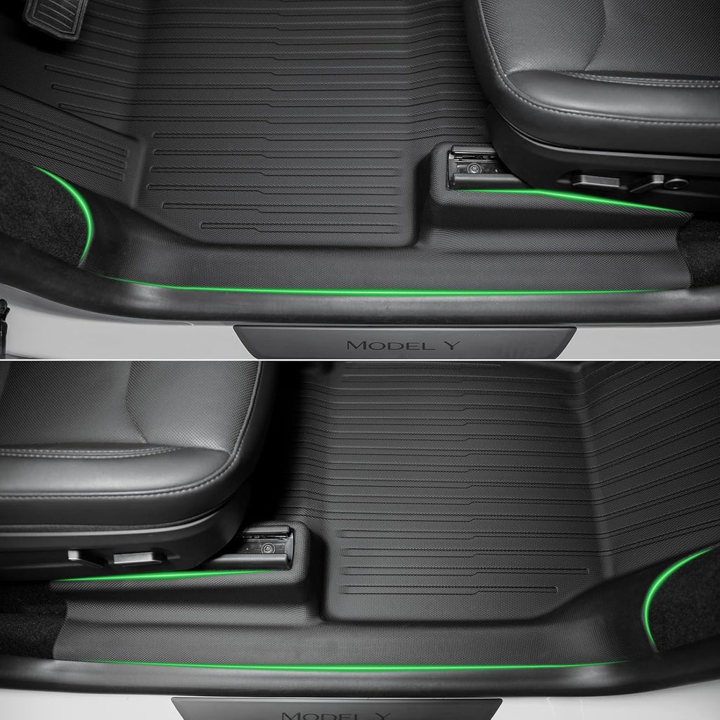 SUPER LINER 9-Piece Floor Mats Compatible with 2025-2026 Tesla Model Y Juniper - TPE Floor Liner& Accessories, CabinProtect™ Pro Kit Full-Cabin Protection System (Only fit Premium&Performance)