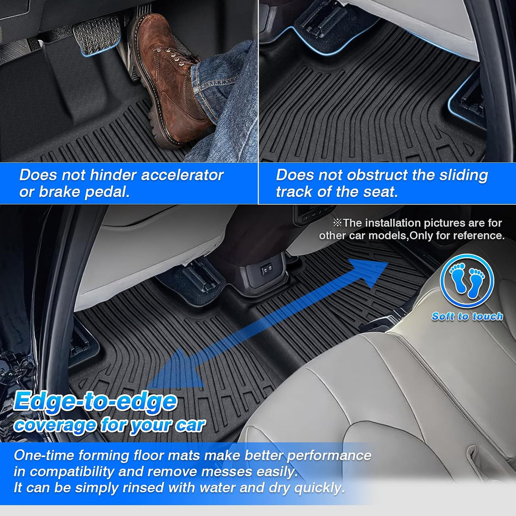 Cartist Floor Mats for Toyota Highlander 2020-2026 7 Seat (Both Hybrid and Gas, Not Grand), All Weather Cargo Liner with Backrest Mat and Door Sill Guards for Highlander Accessories, Heavy Duty