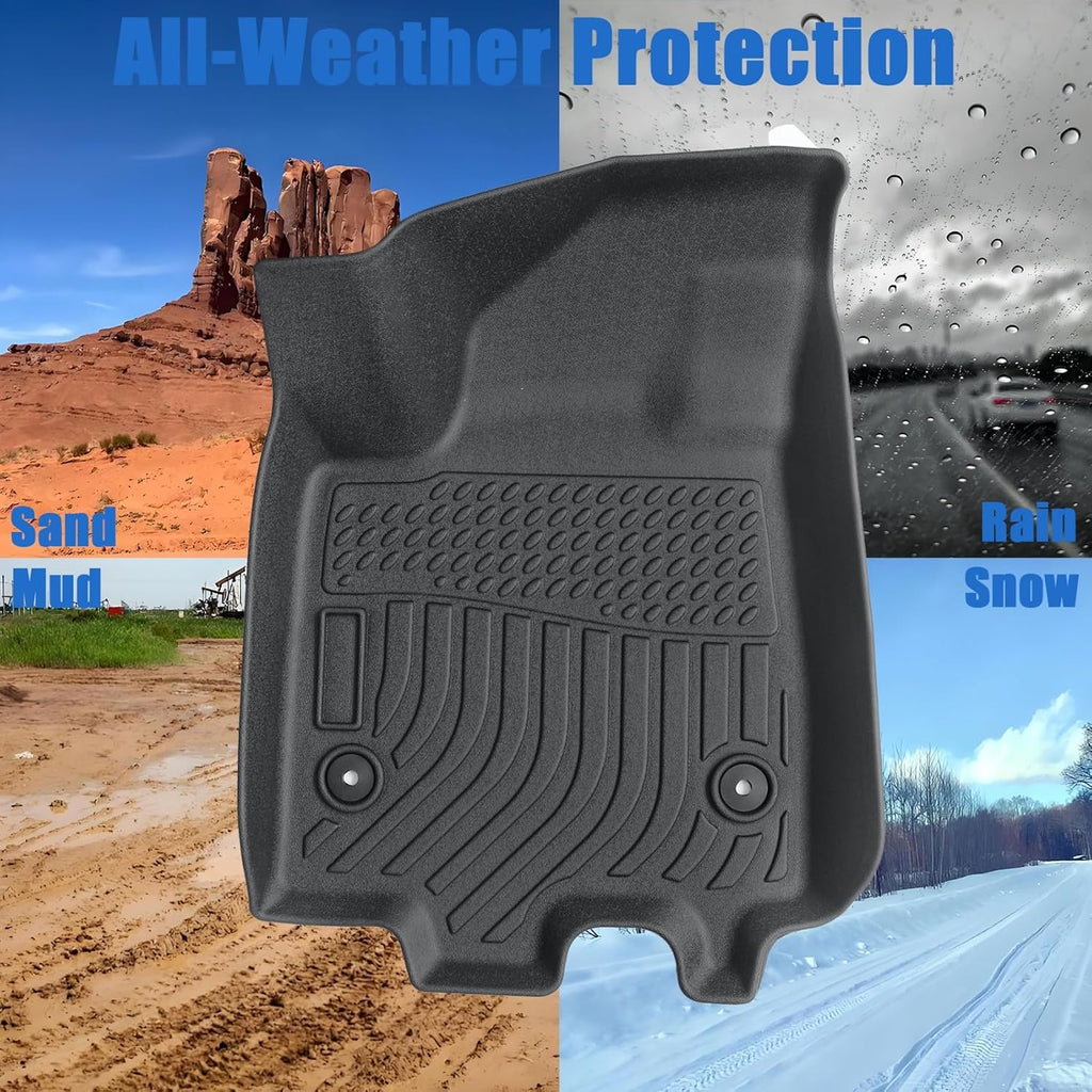 Priprilod 6PC TPE Floor Mats & Trunk Cargo Liners & Backrest Mats, Compatible with Chevy Equinox EV 2024 2025 2026, Non Fuel, Car Floor Liners