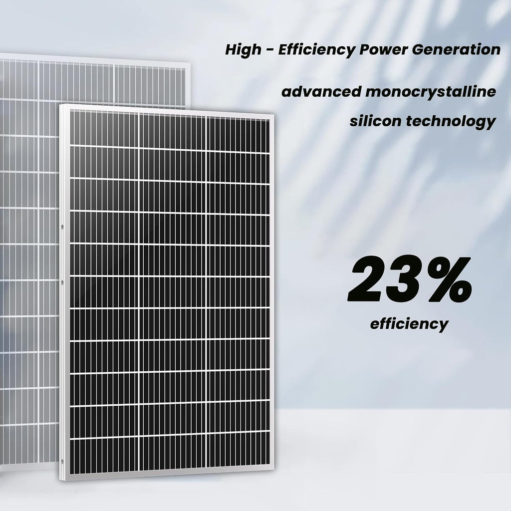 Nature's Generator 4pcs 100 Watt 12BB Solar Panels Monocrystalline for RV Marine Rooftop Farm Battery and Other Off Grid System