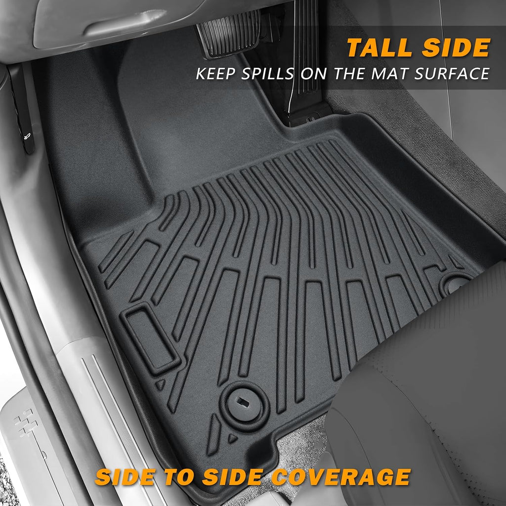 KUST Floor Mats for 2020-2025 Hyundai Palisade Accessories (7 Seater), All Weather Floor Liners & Rear Trunk Liner with Backrest Mat Car Mats TPE Rubber Raised Edge