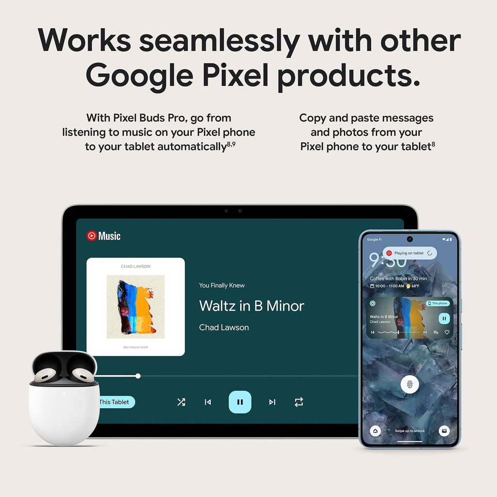 Google Pixel Tablet - Android Tablet with 11-Inch Screen and Extra-Long Battery Life - Hazel - 8 GB RAM - 256 GB