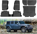 Cartist Floor Mats for Jeep Wrangler JK 4-Door 2007-2018, All Weather Cargo Mat for Wrangler Accessories, Heavy Duty TPE Cargo Liners, Car Accessories