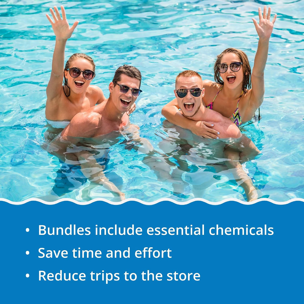 In The Swim High-Usage Pool Maintenance Kit – Chlorine-Free Shock, Pure Clear Enzyme, Water Clarifier - Crystal Clear Pools - Plus