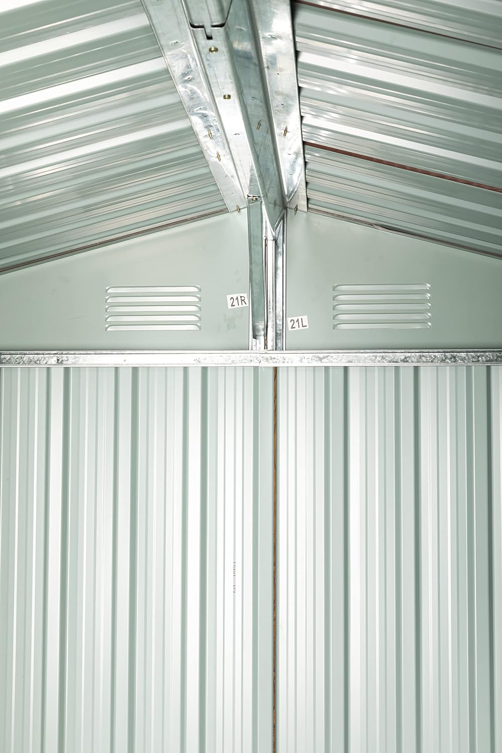 6 x 6 FT Outdoor Storage Shed with Floor Base and Window,Heavy Duty Metal Shed w/Sliding Doors & Padlock,Punched Vents,Large Waterproof Tool Sheds,Easy to Assemble,Coffee