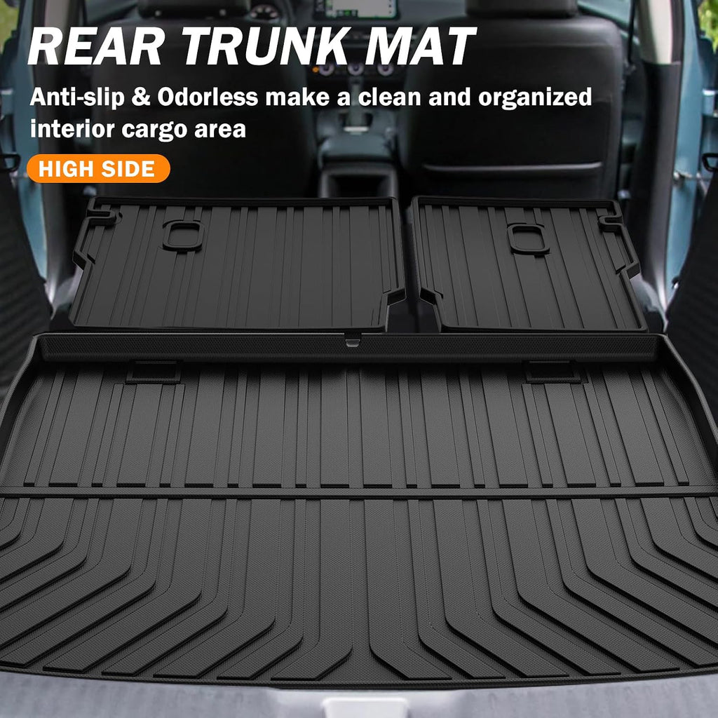 KUST Floor Mats for Honda HR-V 2023-2025 2026, Cargo Mat Floor Liners Back Seat Mats for HRV Accessories, All Weather Protection TPE Rubber Rear Trunk Mat High Edge (Full Set Mats)
