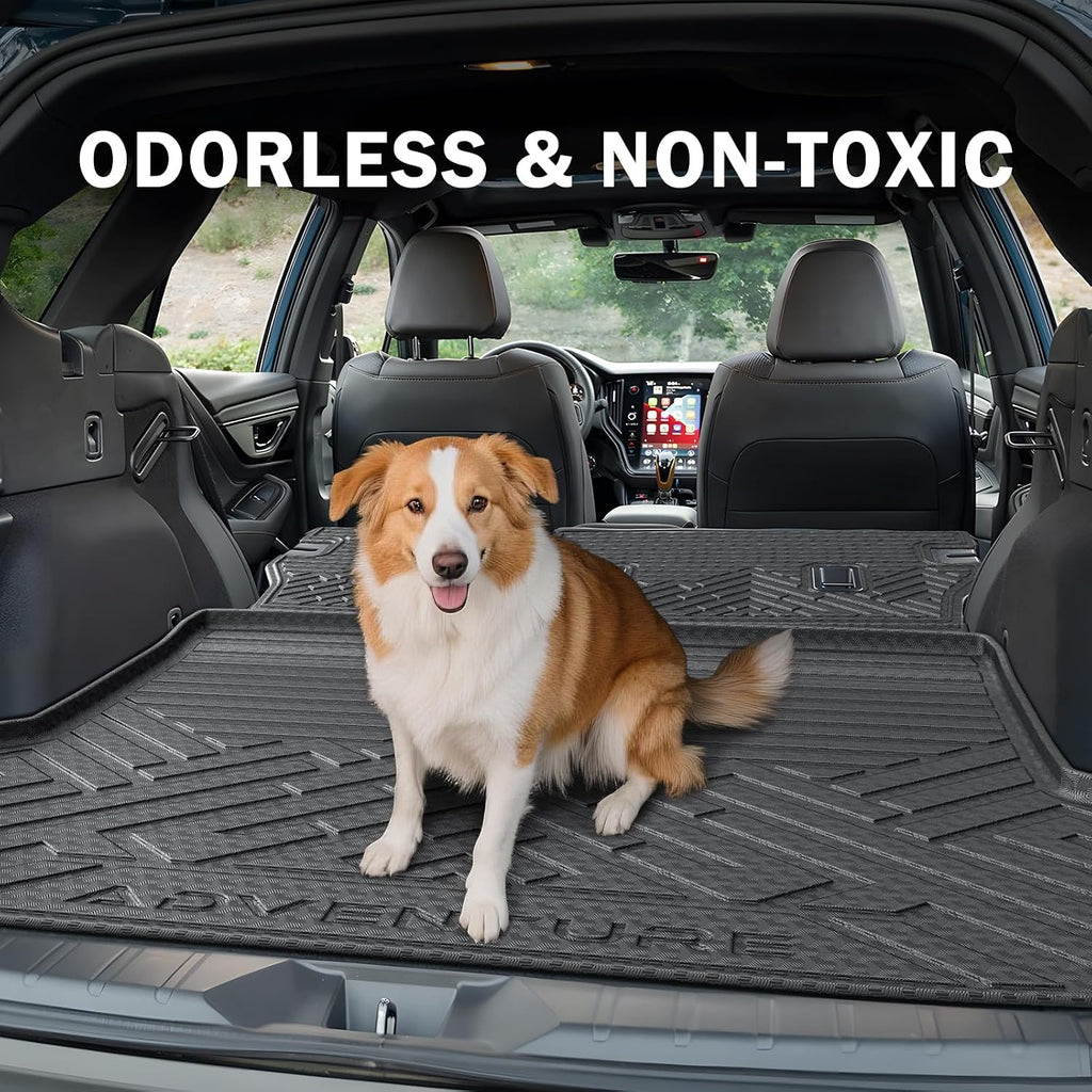 KUST Floor Mats for 2020-2025 Subaru Outback Accessories, All Weather Floor Liners & Seat Back Mats & Rear Trunk Mat Full Set of 6pcs, TPE Rubber, Raised Edge