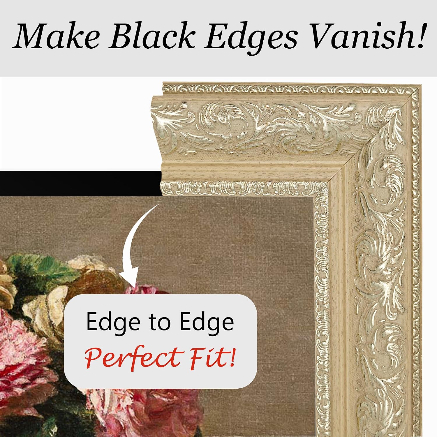 Stylespace Elegant Vintage-Style TV Frame (Champagne Gold, 32') - Compatible ONLY with Samsung The Frame TV (Fits 2021-2025 Models, 32LS03A/B/C/FA)