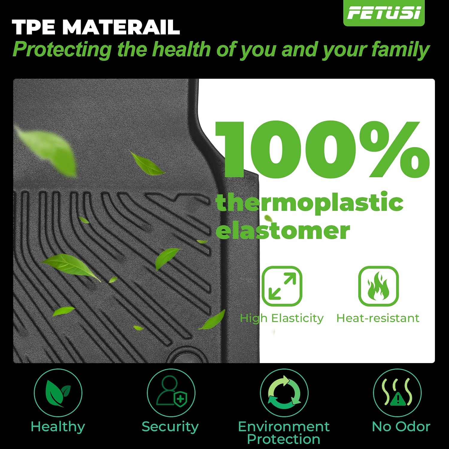 Floor Mats & Cargo Liner Custom for 2022-2025 Jeep Wagoneer 8 Seats All Weather Protection TPE Anti-Slip Automotive Full Set Floor Liners Jeep Wagoneer Accessories - Black