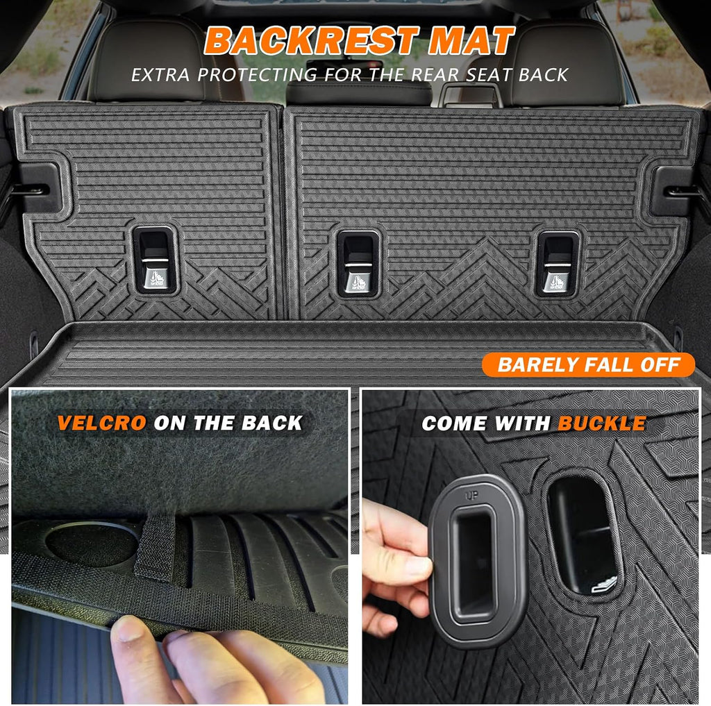 KUST Floor Mats for 2020-2025 Subaru Outback Accessories, All Weather Floor Liners & Seat Back Mats & Rear Trunk Mat Full Set of 6pcs, TPE Rubber, Raised Edge