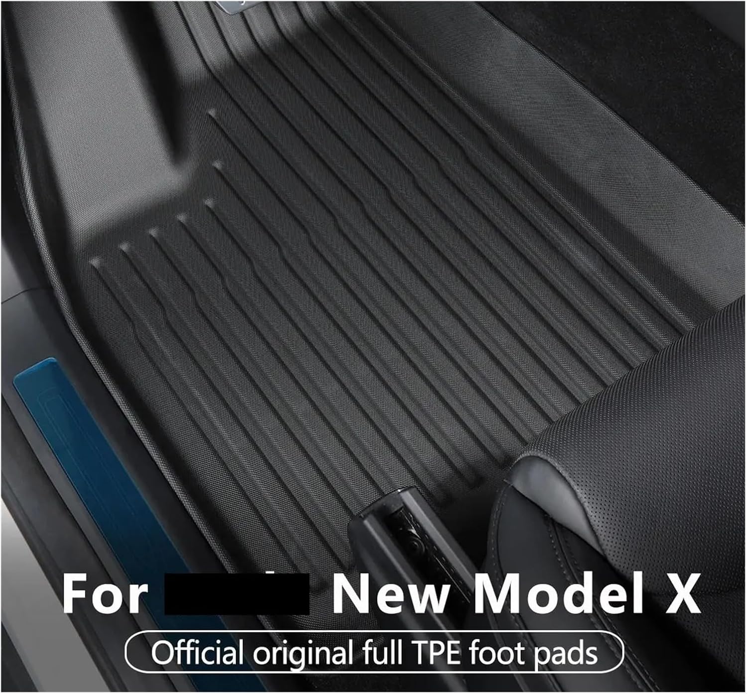 Compatible with Tesla Model X 2023 2024 TPE 3D Car Floor Mats Cargo Liner Trunk Pad Waterproof Protective Left Rudder(5 seat Backrest Mat)