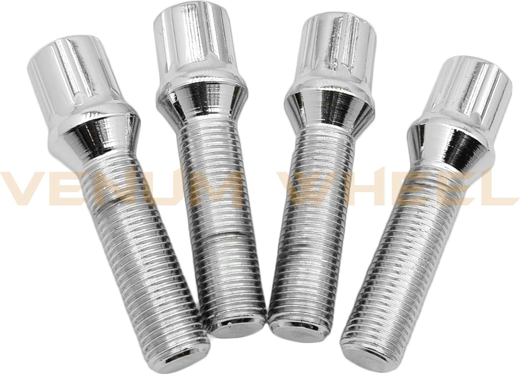 4 Pc 5x112 MM Hub Centric 30 MM Wheel Spacers 66.6 Wheel Bore + Chrome M14x1.5 Conical Spline Tuner Bolts Aftermarket Wheels Works with Audi 2009 + A4 A5 A6 A7 A8 S4 S5 S6 S7 + More