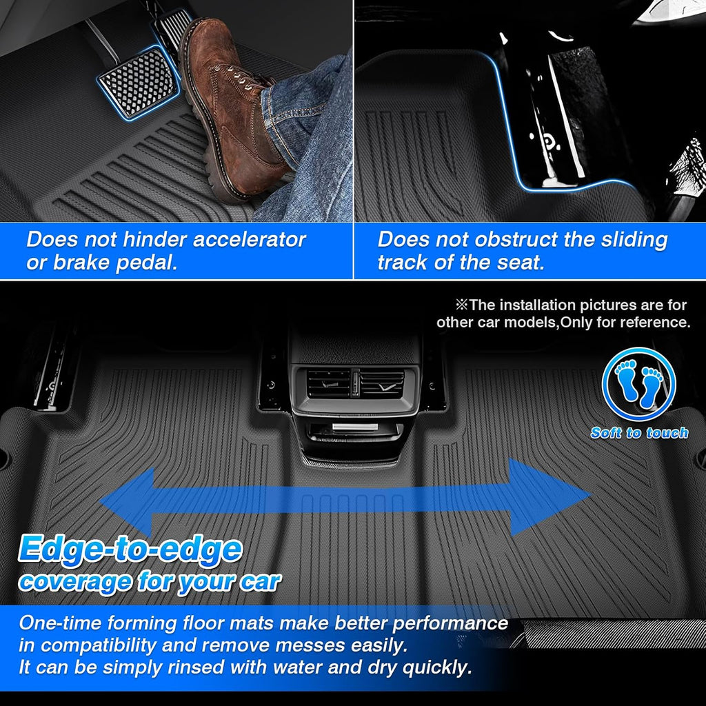 Cartist Floor Mats & Cargo Liner Fit for Toyota Highlander (Non-Hybird) 2008-2013 Accessories All Weather Cargo Liners Carpet Protection