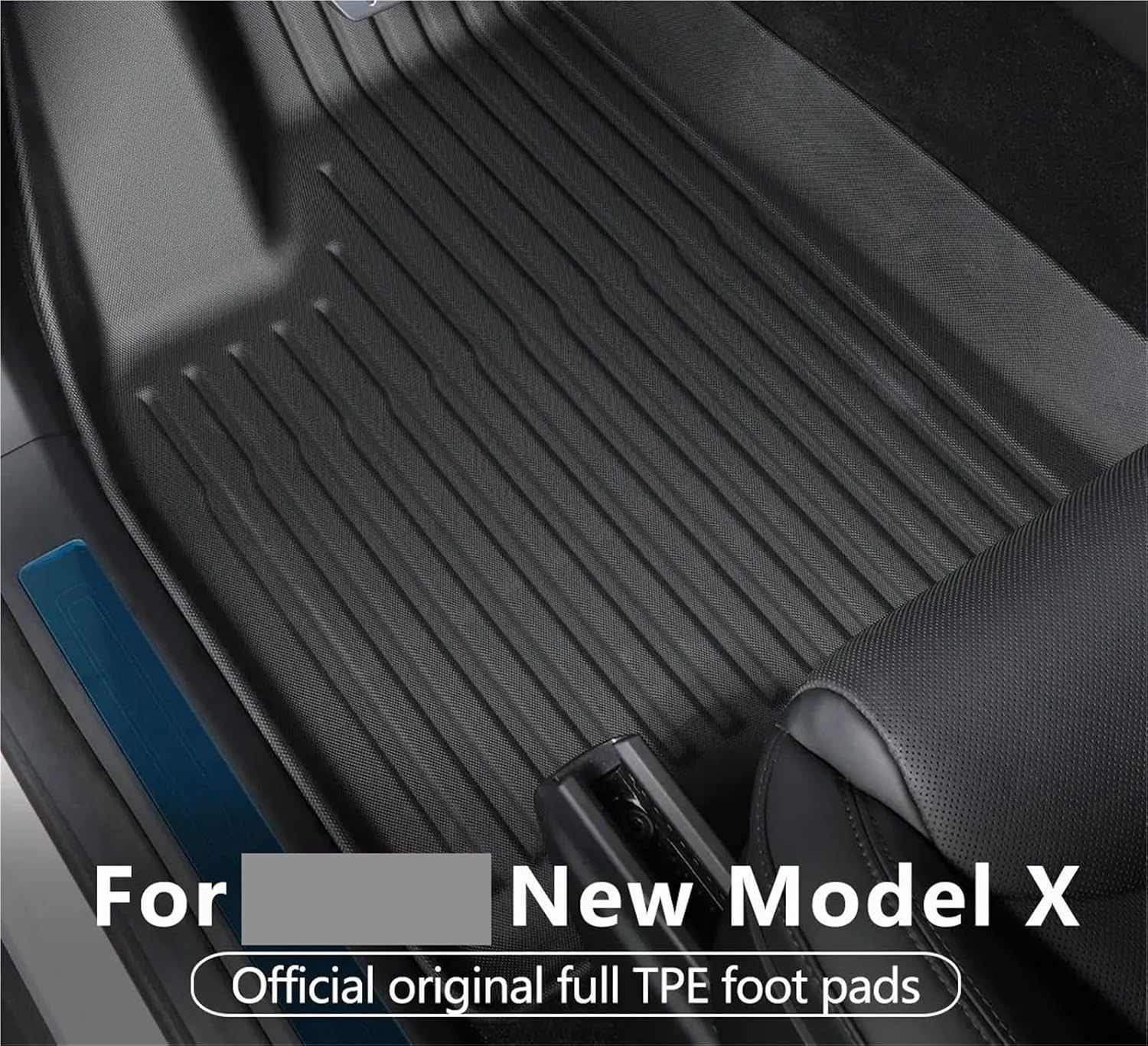 Compatible for Tesla Model X 2023 2024 TPE 3D Car Floor Mats Cargo Liner Trunk Pad Waterproof Protective Left Rudder(67 seat Trunk Pad)