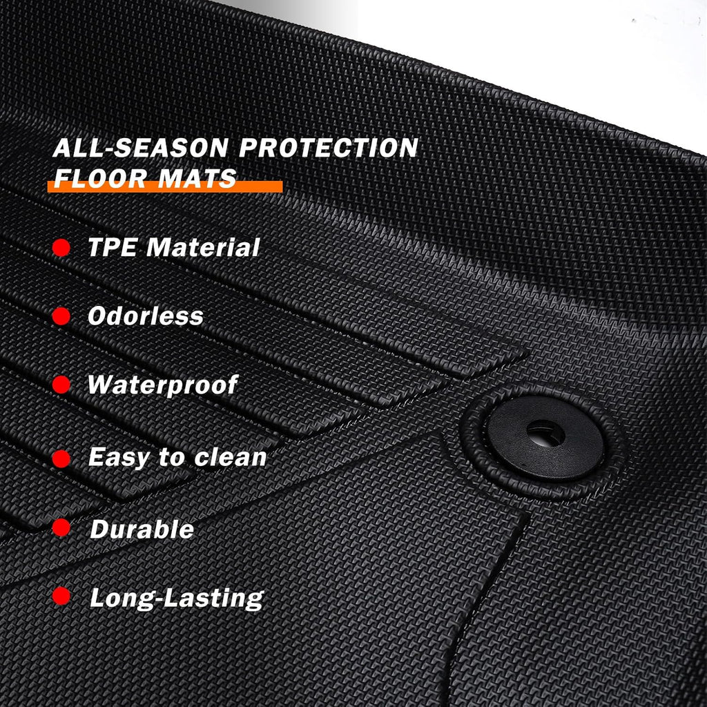 KUST Floor Mats Cargo Mat Set for 2021-2025 2026 Chevy/Chevrolet Suburban & GMC Yukon XL, All Weather Trunk Mat Backrest Mat for Suburban/Yukon XL Accessories TPE Rubber Liners (7 Seater Only)