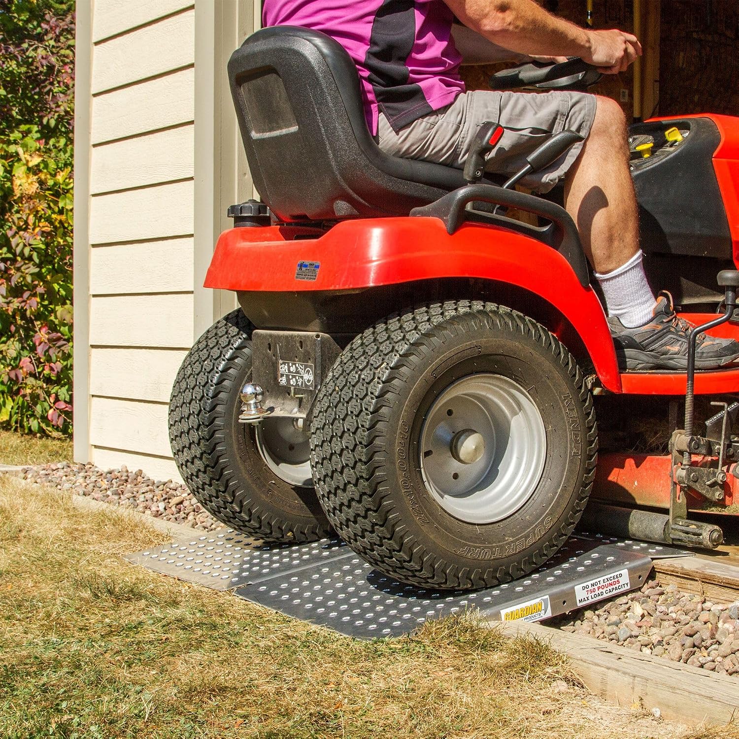 Shed Ramp for Lawnmower ATV Golf Cart, 1,500 lb Capacity, Guardian (Pair)