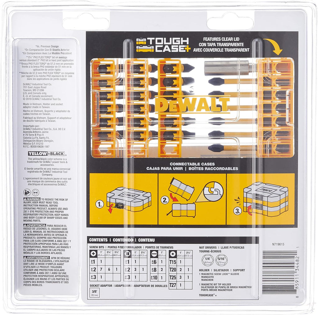 DEWALT Mechanics Tool Set, 192-Piece with Screwdriver Bit Set, Impact Ready, FlexTorq, 40-Piece (DWMT75049 & DWA2T40IR)
