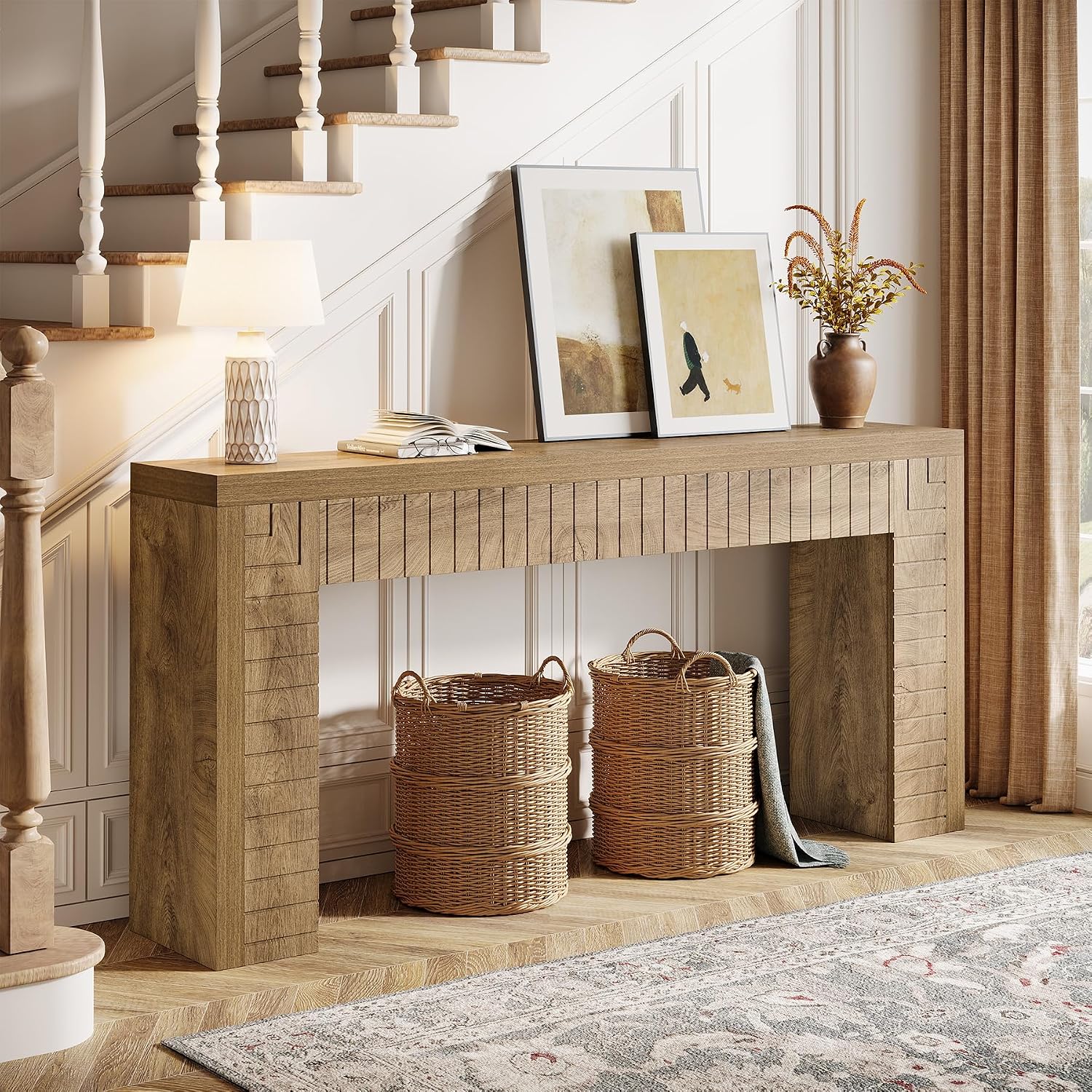 Tribesigns 70.9-Inch Extra Long Console Table for Entryway, Narrow Sofa Table Behind Couch, Suitable for Hallway, Foyer, Living Room