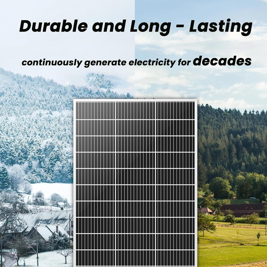 Nature's Generator 8pcs 100 Watt 12BB Solar Panels Monocrystalline for RV Marine Rooftop Farm Battery and Other Off Grid System
