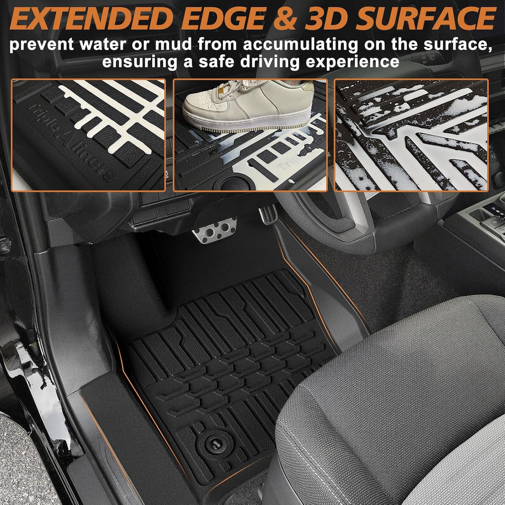 TripleAliners Floor Mats & Trunk Mat & Rear Seatback Cover All Weather TPE Liners Fit for Toyota 2025 2026 4Runner Accessories Custom Fit TPE Heavy-Duty (Only for 5 Seats) - Not for Hybrid Model