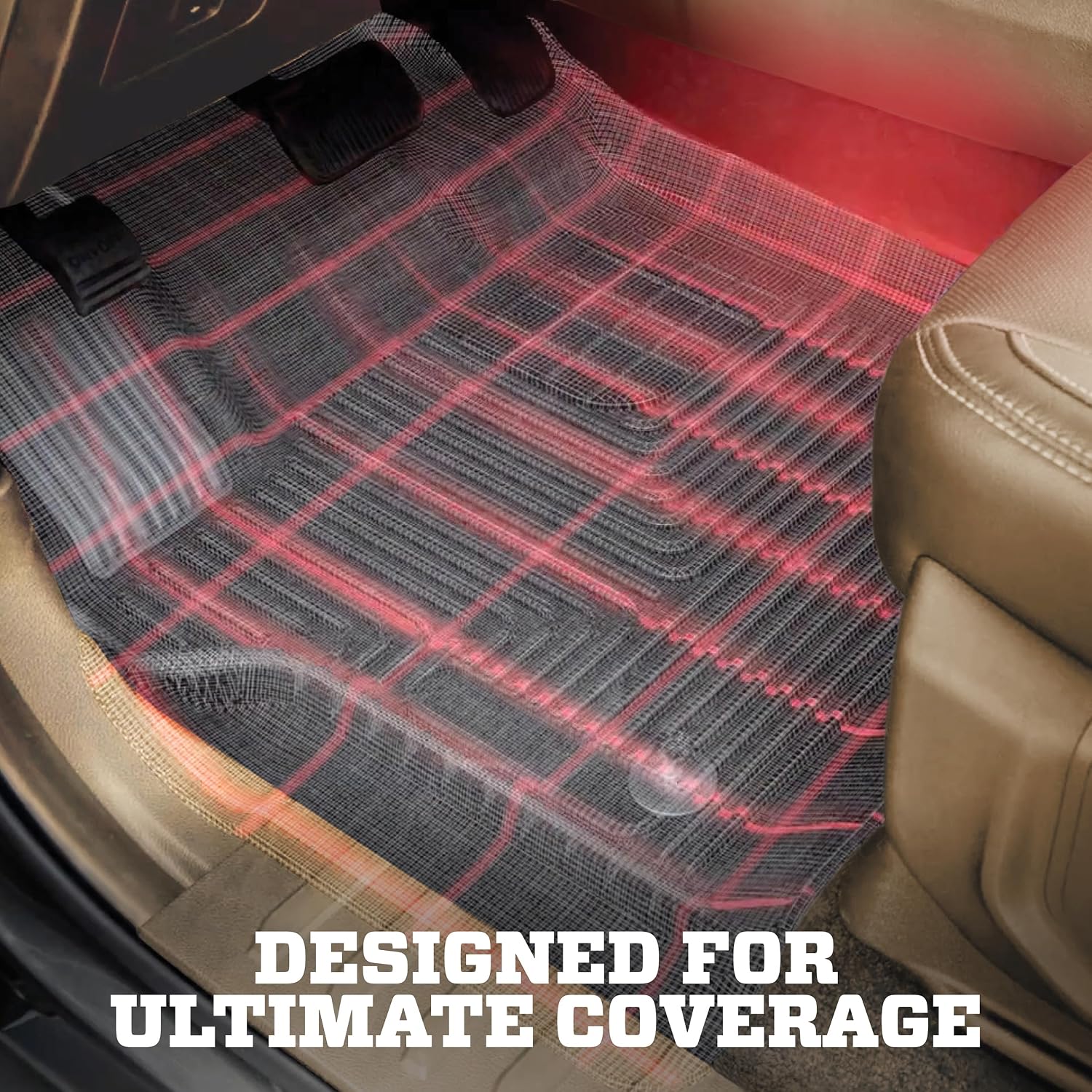 Husky Liners X-act Contour Floor Mats | Fits Various 2007-2014 Chevrolet Silverado & GMC Sierra, Suburban, Yukon, Tahoe, Cadillac Escalade (See Description) | Front Row, 2-pc Black - 53101