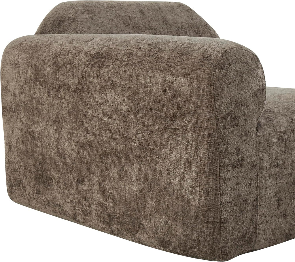 Christopher Knight Home Midel 111' Modular L-Shape Sofa Couch with Chaise Lounge, Modern Boneless Sofa for Living Room, Fabric Upholstered Cloud Couch with Deep Seat, Dark Brown