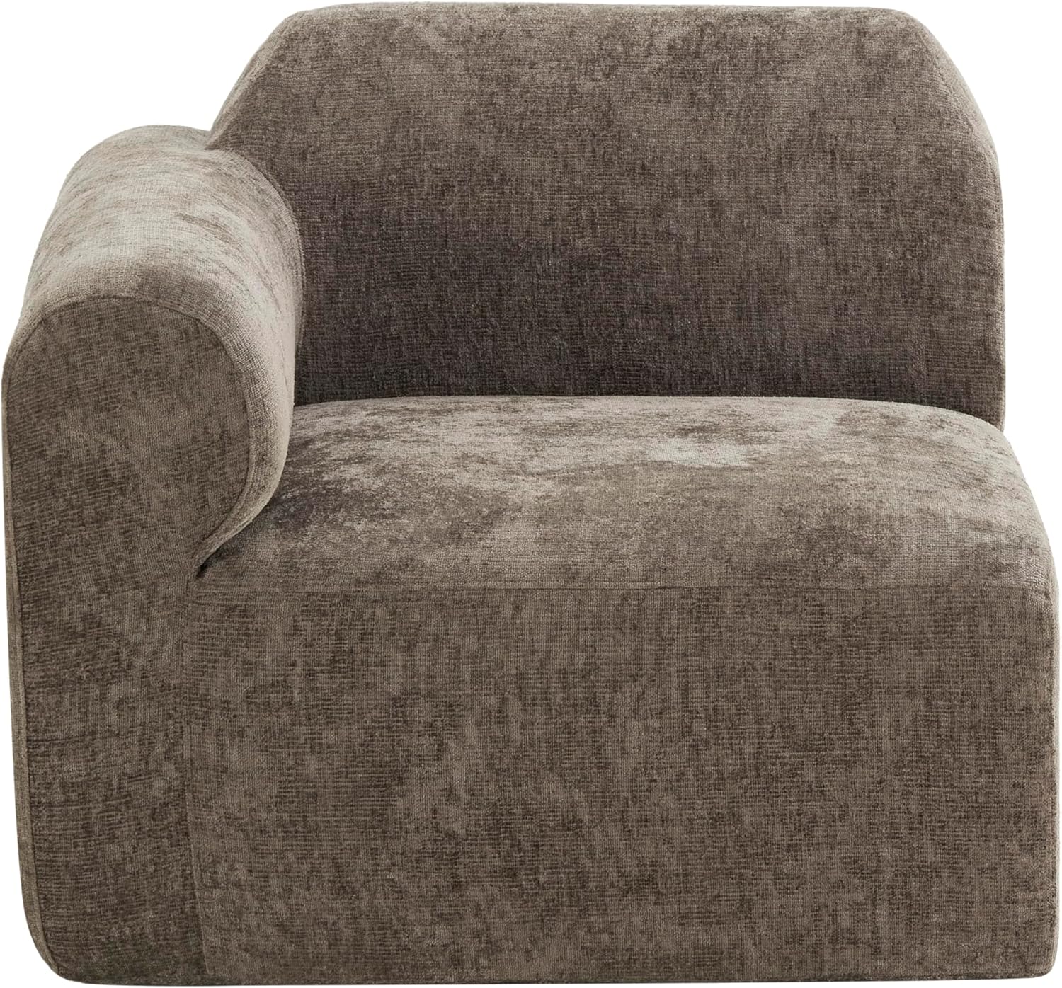 Christopher Knight Home Midel 111' Modular L-Shape Sofa Couch with Chaise Lounge, Modern Boneless Sofa for Living Room, Fabric Upholstered Cloud Couch with Deep Seat, Dark Brown