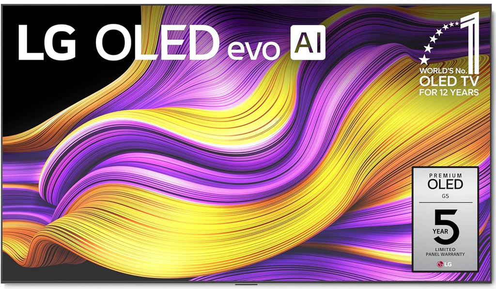 LG 83-Inch Class OLED evo AI 4K G5 Series Smart TV w/Dolby Atmos, Dolby Vision, HDR10, AI Super Upscaling 4K, Filmmaker Mode, Wow Orchestra, Alexa Built-in (OLED83G5WUA, 2025) (Renewed)