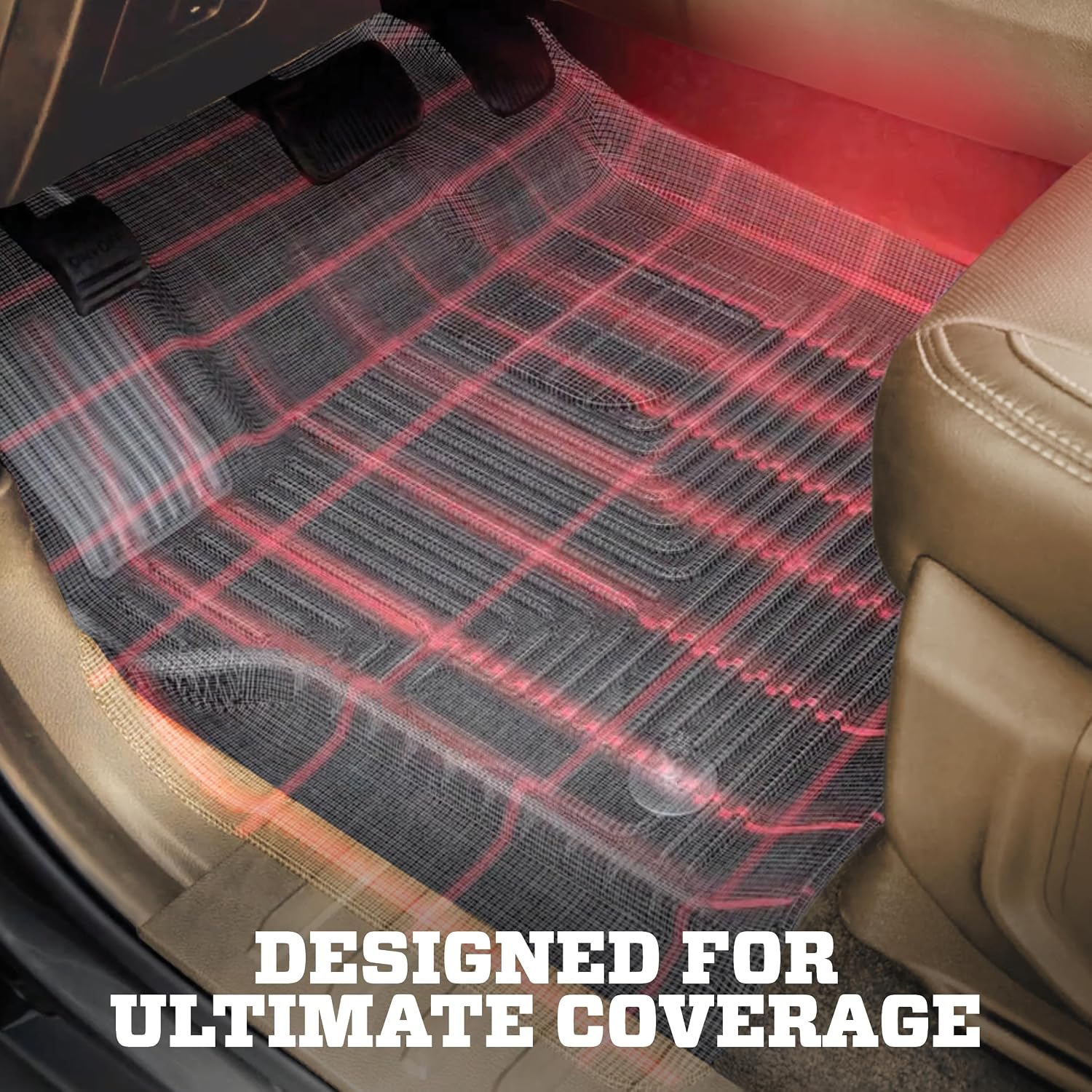Husky Liners Weatherbeater Floor Mats | Fits 2011-2012 Ford F-250, F-350 Crew CAB ONLY (Footwell Coverage) | Front & 2nd Row, 3-pc Tan - 98713